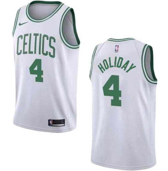 Men%27s Boston Celtics #4 Jrue Holiday White 2023 Association Edition Stitched Basketball Jersey Dzhi->new orleans hornets->NBA Jersey